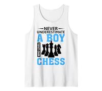 Never Underestimate A Boy Who Loves Chess Tank Top