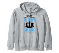 Never Underestimate A Boy Who Loves Chess Zip Hoodie
