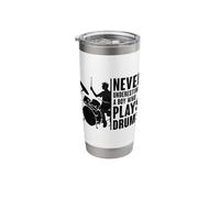 Never Underestimate A Boy Who Plays Drums Drummer Stainless Steel Insulated Tumbler