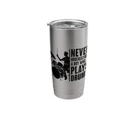 Never Underestimate A Boy Who Plays Drums Drummer Stainless Steel Insulated Tumbler