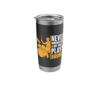 Never Underestimate A Boy Who Plays Drums Drummer Stainless Steel Insulated Tumbler