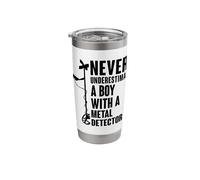 Never Underestimate A Boy with A Metal Detector Stainless Steel Insulated Tumbler