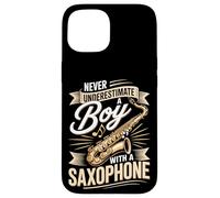 Never Underestimate A Boy With A Saxophone Music Case for iPhone 15