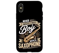 Never Underestimate A Boy With A Saxophone Music Case for iPhone X/XS