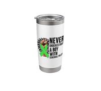 Never Underestimate A Boy with Cerebral Palsy CP Warrior Stainless Steel Insulated Tumbler