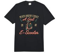 Never Underestimate A Girl On an E-Scooter Cool Ebike Driver Comfort Colors Adult Heavyweight T-Shirt