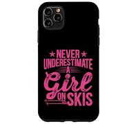 Never Underestimate a Girl on Skis Funny Skiing Women Girls Case for iPhone 11 Pro Max