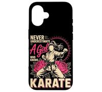 Never Underestimate A Girl Who Knows Karate Case for iPhone 16