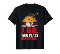 Never Underestimate a Girl Who Plays Basketball T-Shirt