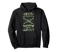 Never Underestimate A Girl Who Plays Clarinet Pullover Hoodie