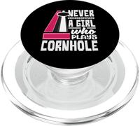 Never Underestimate a Girl Who Plays Cornhole Player PopSockets PopGrip for MagSafe