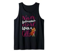 Never Underestimate a Girl with a Cello Cool Quote Tank Top