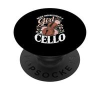 Never Underestimate A Girl With A Cello Music PopSockets Adhesive PopGrip