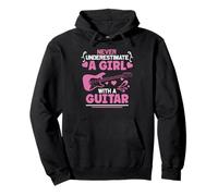 Never Underestimate A Girl With A Guitar Guitarist Pullover Hoodie