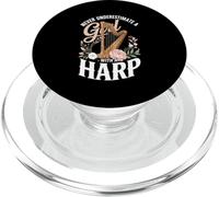 Never Underestimate A Girl With A Harp Music PopSockets PopGrip for MagSafe