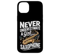Never Underestimate A Girl With A Saxophone Jazz Case for iPhone 14 Plus
