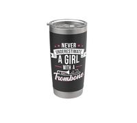 Never Underestimate A Girl with A Trombone Stainless Steel Insulated Tumbler