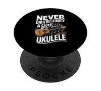 Never Underestimate A Girl With A Ukulele Music PopSockets Adhesive PopGrip