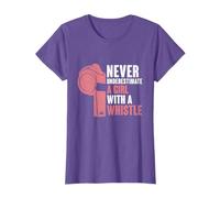 Never Underestimate A Girl With A Whistle Referee T-Shirt