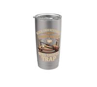 Never Underestimate a Grumpy Old Man Who Shoots Trap Stainless Steel Insulated Tumbler