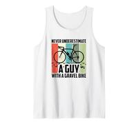 Never Underestimate A Guy With A Gravel Bike, Cyclist Tank Top