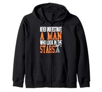 Never Underestimate a Man Who Looks at the Stars Zip Hoodie