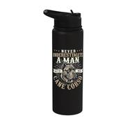 Never Underestimate A Man with His Cane Corso - Dog Dad Stainless Steel Insulated Water Bottle