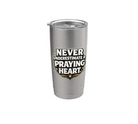 Never Underestimate A Praying Heart - Christian Pray Stainless Steel Insulated Tumbler
