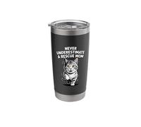 Never Underestimate A Rescue Mom Tabby Cat Adoption Stainless Steel Insulated Tumbler