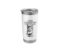 Never Underestimate A Rescue Mom Tabby Cat Adoption Stainless Steel Insulated Tumbler
