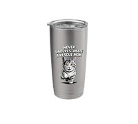Never Underestimate A Rescue Mom Tabby Cat Adoption Stainless Steel Insulated Tumbler