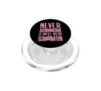 Never Underestimate A Well-Read Woman Feminist Literacy PopSockets PopGrip for MagSafe