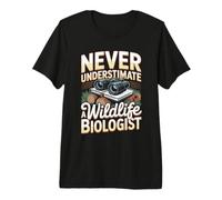 Never Underestimate A Wildlife Biologist Nature Premium T-Shirt