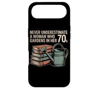 Never Underestimate A Woman Who Gardens In Her 70s Books Case for iPhone Air