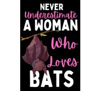 Never Underestimate A Woman Who Loves Bats: Notebook gift for women who loves Bats, Funny Bats Notebook Journal Gift , Bats Notebook For Girls and Women Mother's Day 100 Pages, 6x9 Lined Notebook