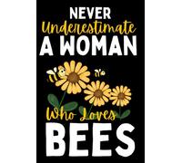 Never Underestimate A Woman Who Loves bees: Notebook gift for women who loves bees, Funny bees Notebook Journal Gift , bees Notebook For Girls and Women Mother's Day 100 Pages, 6x9 Lined Notebook