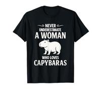 Never Underestimate A Woman Who Loves Capybaras T-Shirt