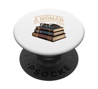 NEVER UNDERESTIMATE A WOMAN WHO READS IN HER 70S Book PopSockets Adhesive PopGrip