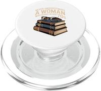 NEVER UNDERESTIMATE A WOMAN WHO READS IN HER 70S Book PopSockets PopGrip for MagSafe