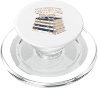 NEVER UNDERESTIMATE A WOMAN WHO READS IN HER 70s Books PopSockets PopGrip for MagSafe