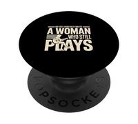 Never Underestimate A Woman Who Still Plays Guitar PopSockets Adhesive PopGrip