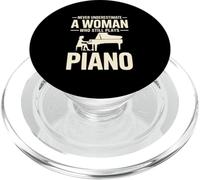 Never Underestimate A Woman Who Still Plays Piano Music PopSockets PopGrip for MagSafe