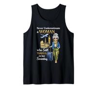 Never Underestimate a Woman Who Still Travels in Her 70's Tank Top
