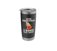 Never Underestimate a Woman with a Rosary Catholic Beads Stainless Steel Insulated Tumbler