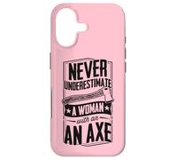 Never Underestimate A Woman With An Axe Lumberjack Logger Case for iPhone 17