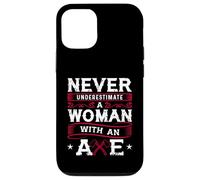 Never Underestimate A Woman With An Axe Shirt Lumberjack Case for iPhone 12/12 Pro