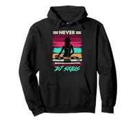 Never Underestimate A Woman With DJ Skills Retro Pullover Hoodie