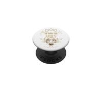 Never underestimate a woman with the zodiac sign Aries PopSockets Adhesive PopGrip
