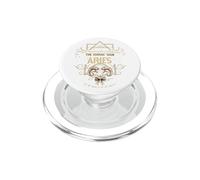 Never underestimate a woman with the zodiac sign Aries PopSockets PopGrip for MagSafe