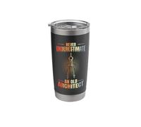 Never Underestimate an Old Architect Stainless Steel Insulated Tumbler